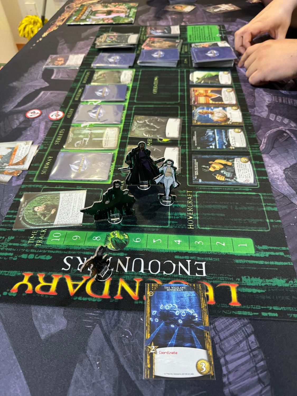 Juego de cartas desplegado